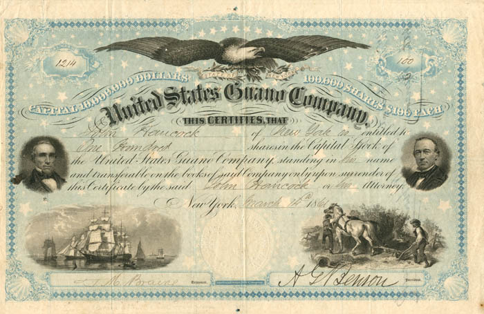 United States Guano Co. - Stock Certificate